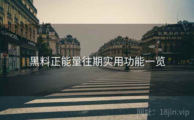 黑料正能量往期实用功能一览  第2张