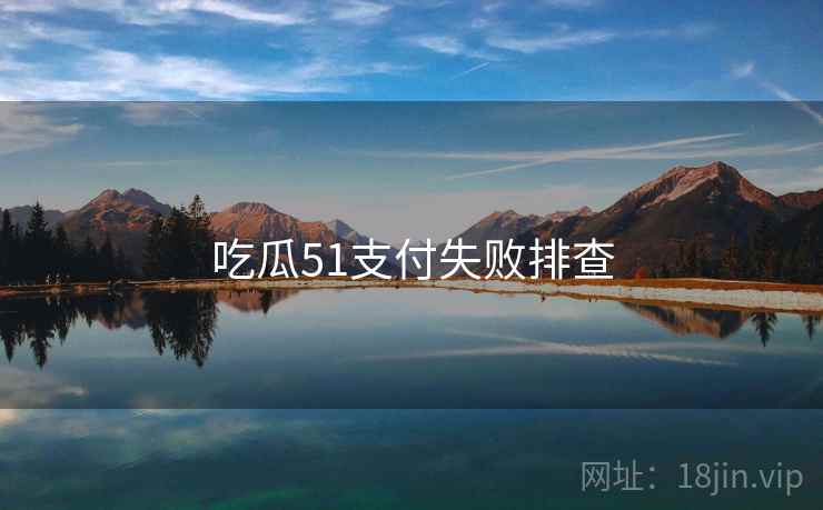 吃瓜51支付失败排查  第1张