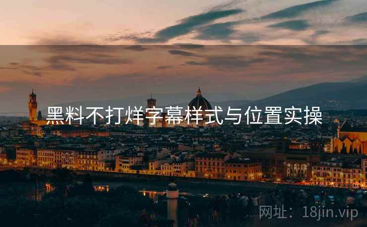 黑料不打烊字幕样式与位置实操  第1张