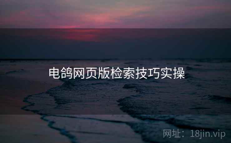 电鸽网页版检索技巧实操  第1张
