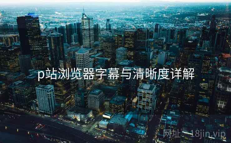 p站浏览器字幕与清晰度详解  第1张