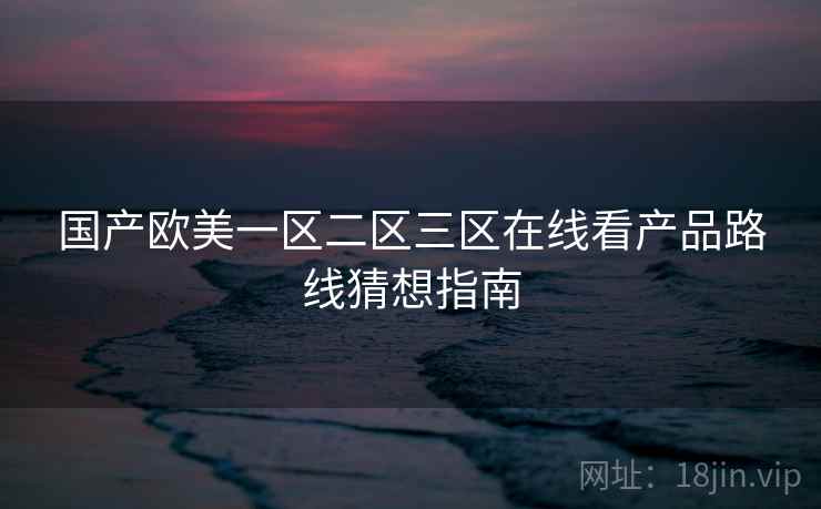 国产欧美一区二区三区在线看产品路线猜想指南  第2张