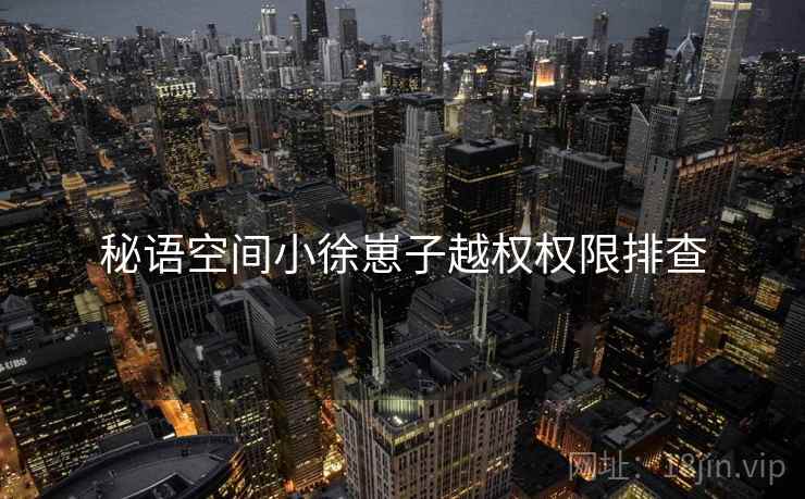 秘语空间小徐崽子越权权限排查  第1张