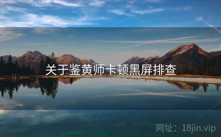 关于鉴黄师卡顿黑屏排查  第1张